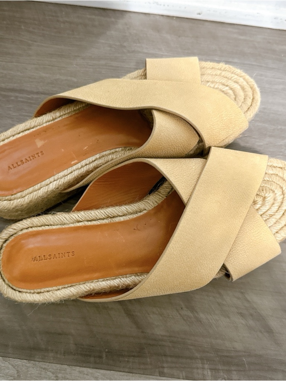 All Saints Harlem Platform Espadrilles Size 38